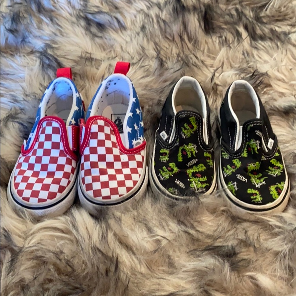 Bundle of toddler slip on vans